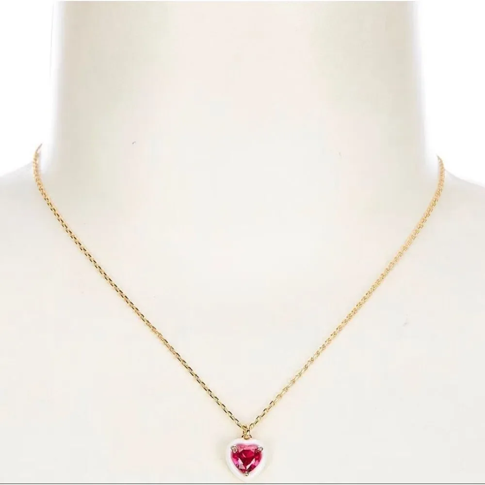 Kate Spade NWT red heart necklace